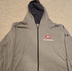 St. Cloud State SCSU Huskies - Under Armour Gray Lightweight Hoodie.